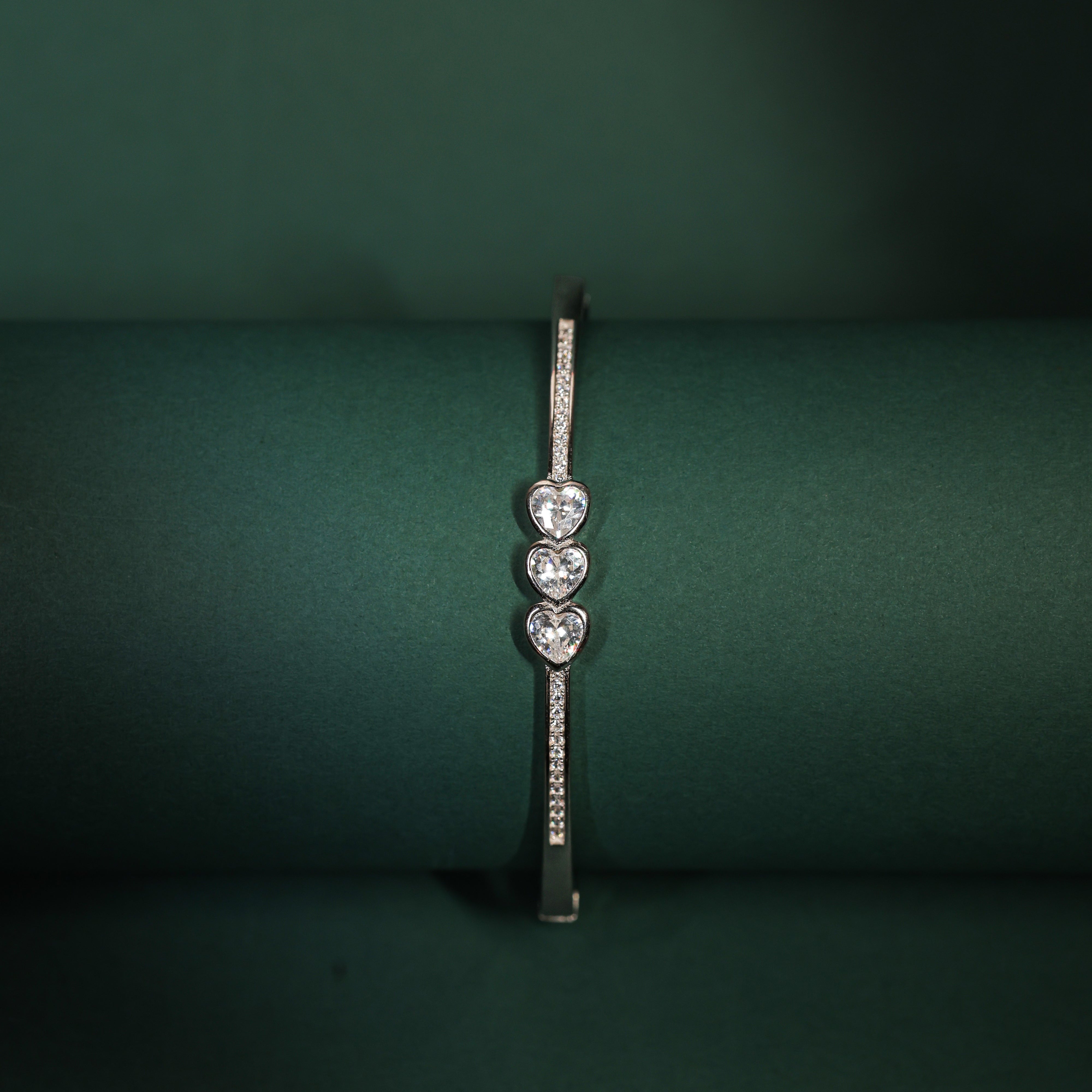 Trilogy of Love Sterling Silver Bracelet