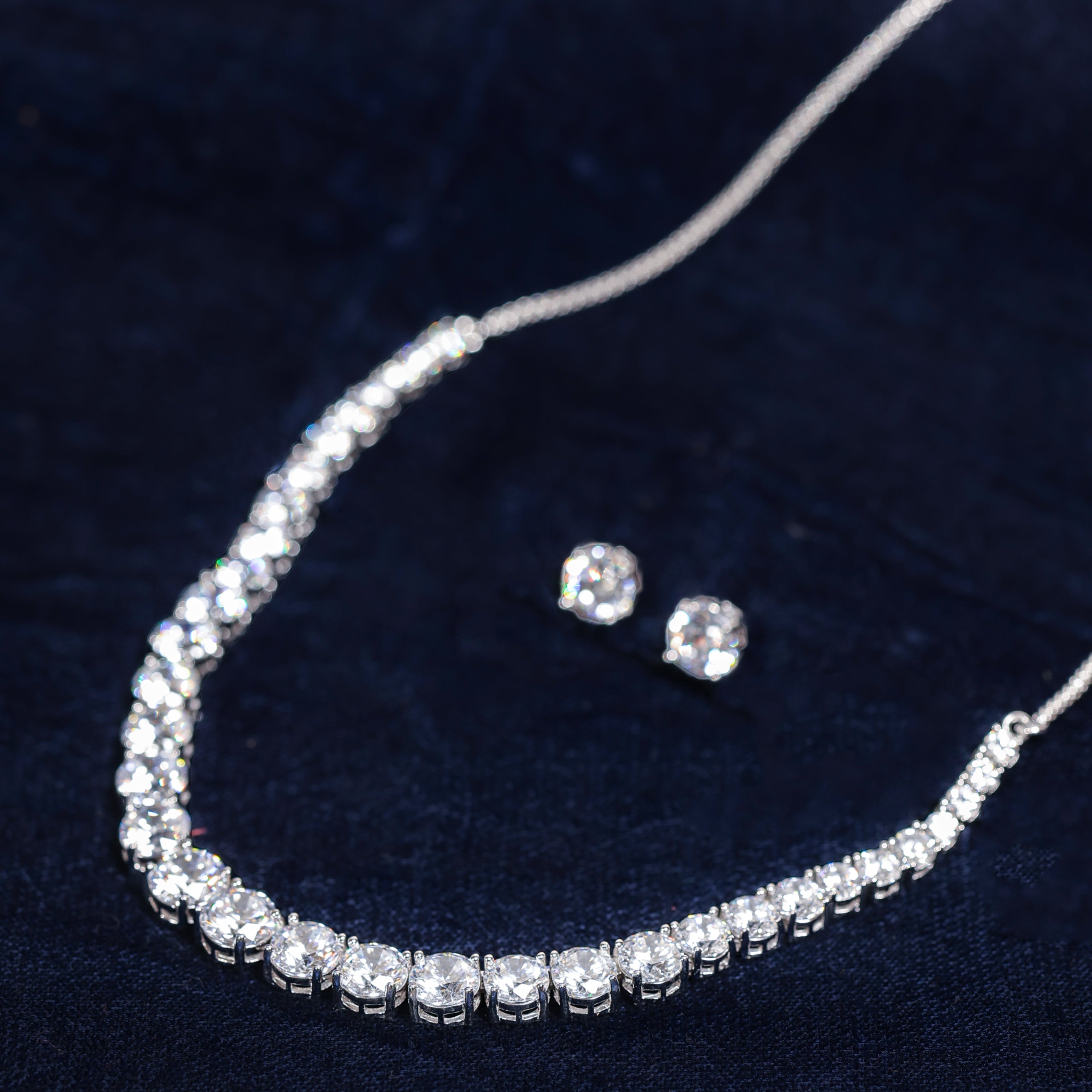 Classic Radiance Sterling Silver Necklace Set