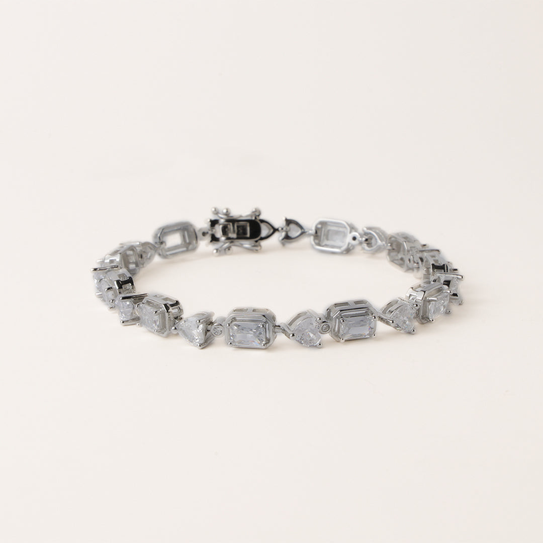 Facet Harmony Sterling Silver Bracelet